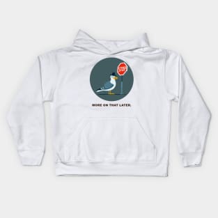seagull with hat Kids Hoodie